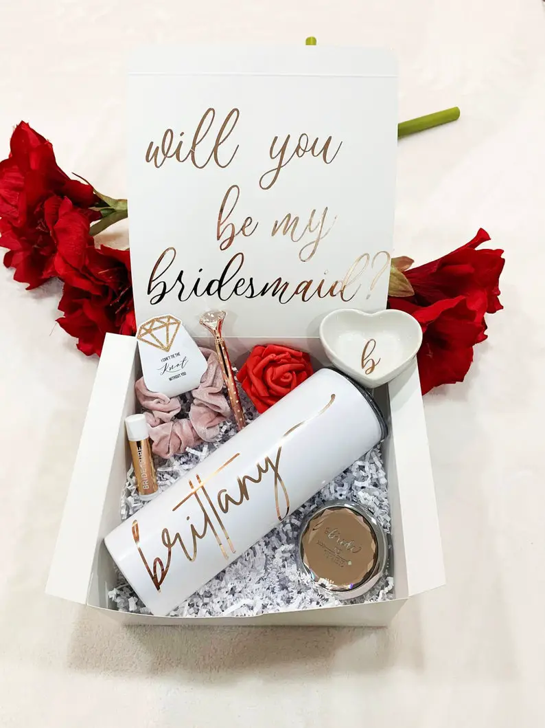Bridesmaid gift box by FadedGardenias on Etsy