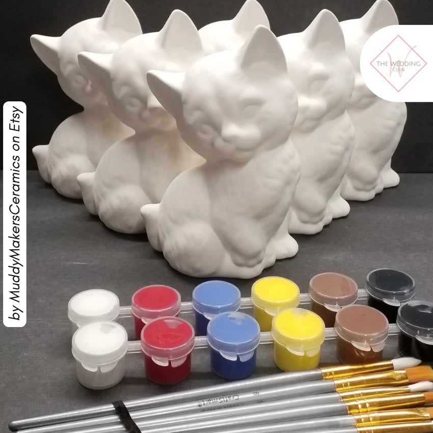 15 - Ceramic Paint Party Kit by MuddyMakersCeramics on Etsy - 43 Things to add to the kiddies table at your wedding - The Wedding Club