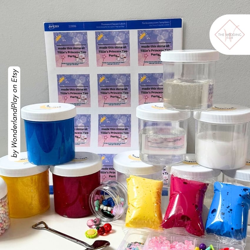 19 - Slime Making Party Kit by WonderlandPlay on Etsy - 43 Things to add to the kiddies table at your wedding - The Wedding Club