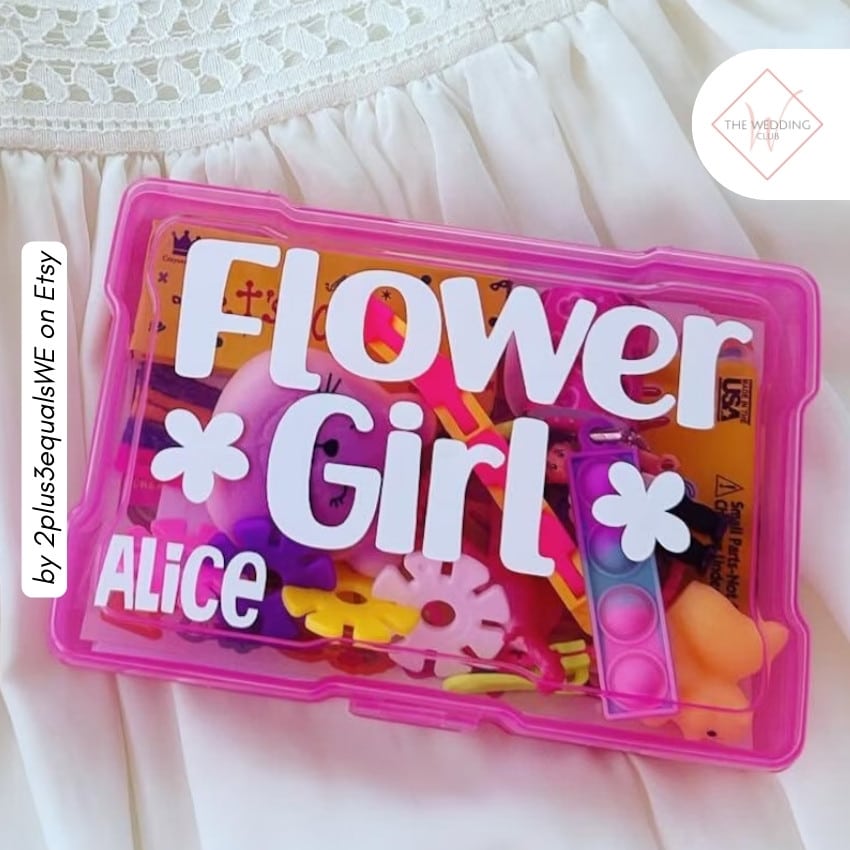 3 - Activity Box for Kids by 2plus3equalsWE on Etsy - 43 Things to add to the kiddies table at your wedding - The Wedding Club
