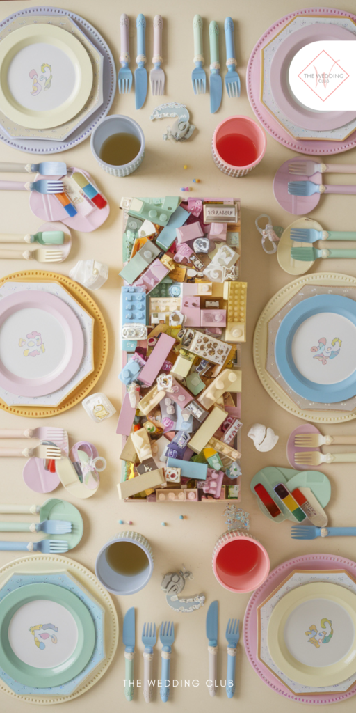 3 - Engagement with the Celebration - 43 Things to add to the kiddies table at your wedding - The Wedding Club