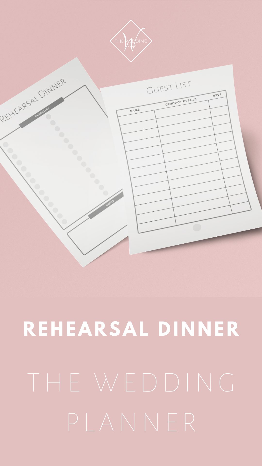 How to plan your rehearsal dinner - the rehearsal dinner checklist and guest list - TWCprintables - The Wedding Club