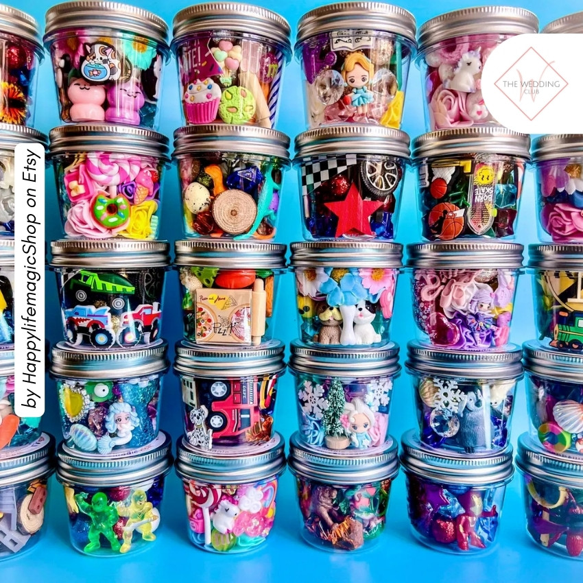 50 - MAGIC Play dough Jars by HappylifemagicShop on Etsy - 43 Things to add to the kiddies table at your wedding - The Wedding Club