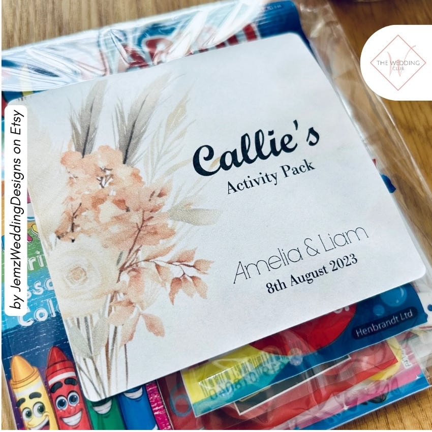 6 - Childrens Wedding Activity Pack by JemzWeddingDesigns on Etsy - 43 Things to add to the kiddies table at your wedding - The Wedding Club