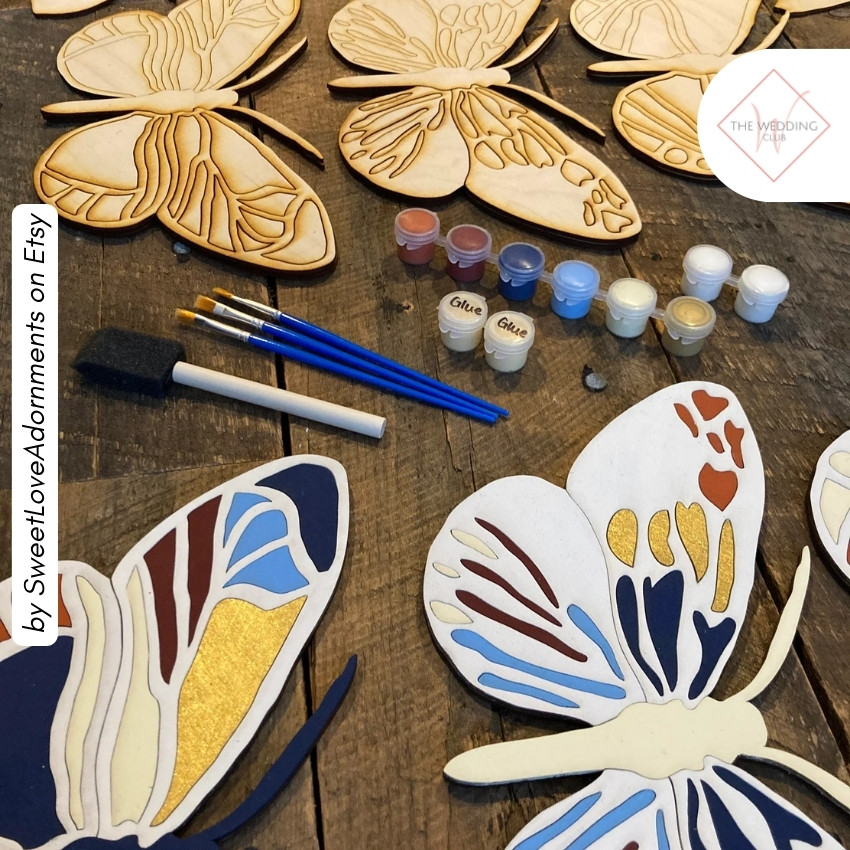 63 - Butterfly DIY Craft Kit by SweetLoveAdornments on Etsy - 43 Things to add to the kiddies table at your wedding - The Wedding Club