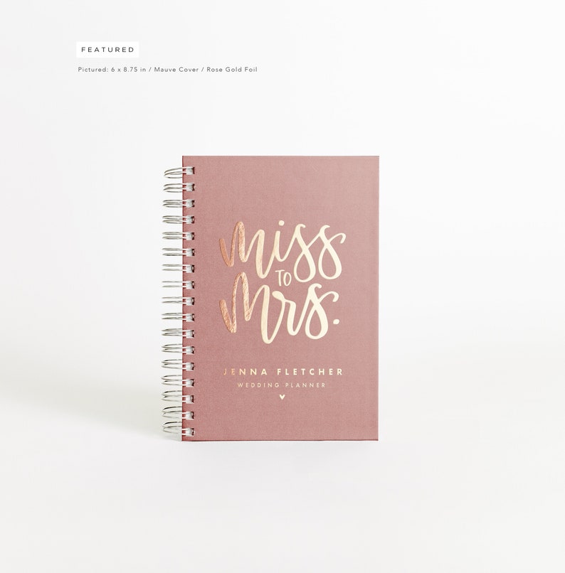 Personalized Wedding Planning Book by LunaPaperCompany on Etsy - 16 Fantastic Wedding Planners - The Wedding Club