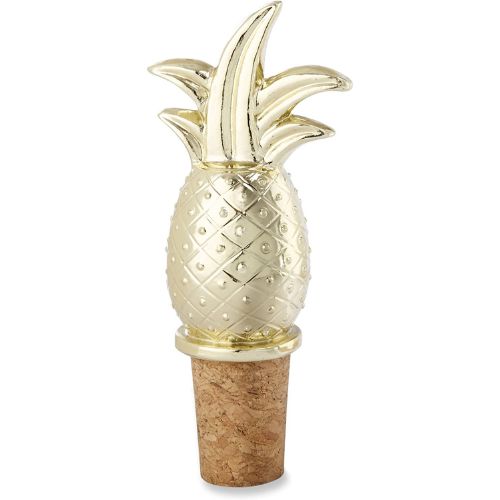 Kate Aspen Gold Pineapple Bottle Stopper, Party Favor, Wine Saver, Wedding Decoration Style:Bottle Stopper on Amazon - Elegant Tropical Wedding - The Wedding Club