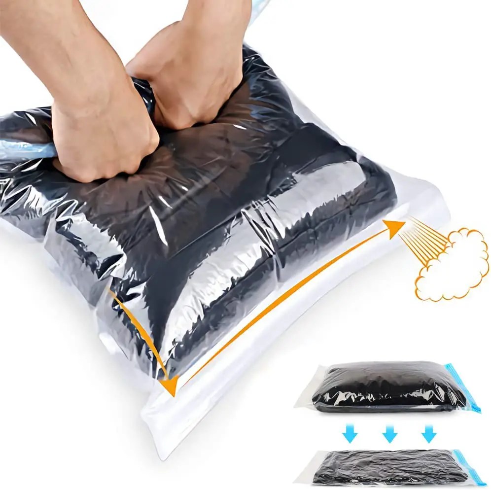 Compression Bags for Travel - Travel Accessories - 10 Pack Space Saver Bags - No Vacuum or Pump Needed - Vacuum Storage Bags for Travel Essentials by ALMING on Amazon - honeymoon gift ideas for newlyweds - The Wedding Club