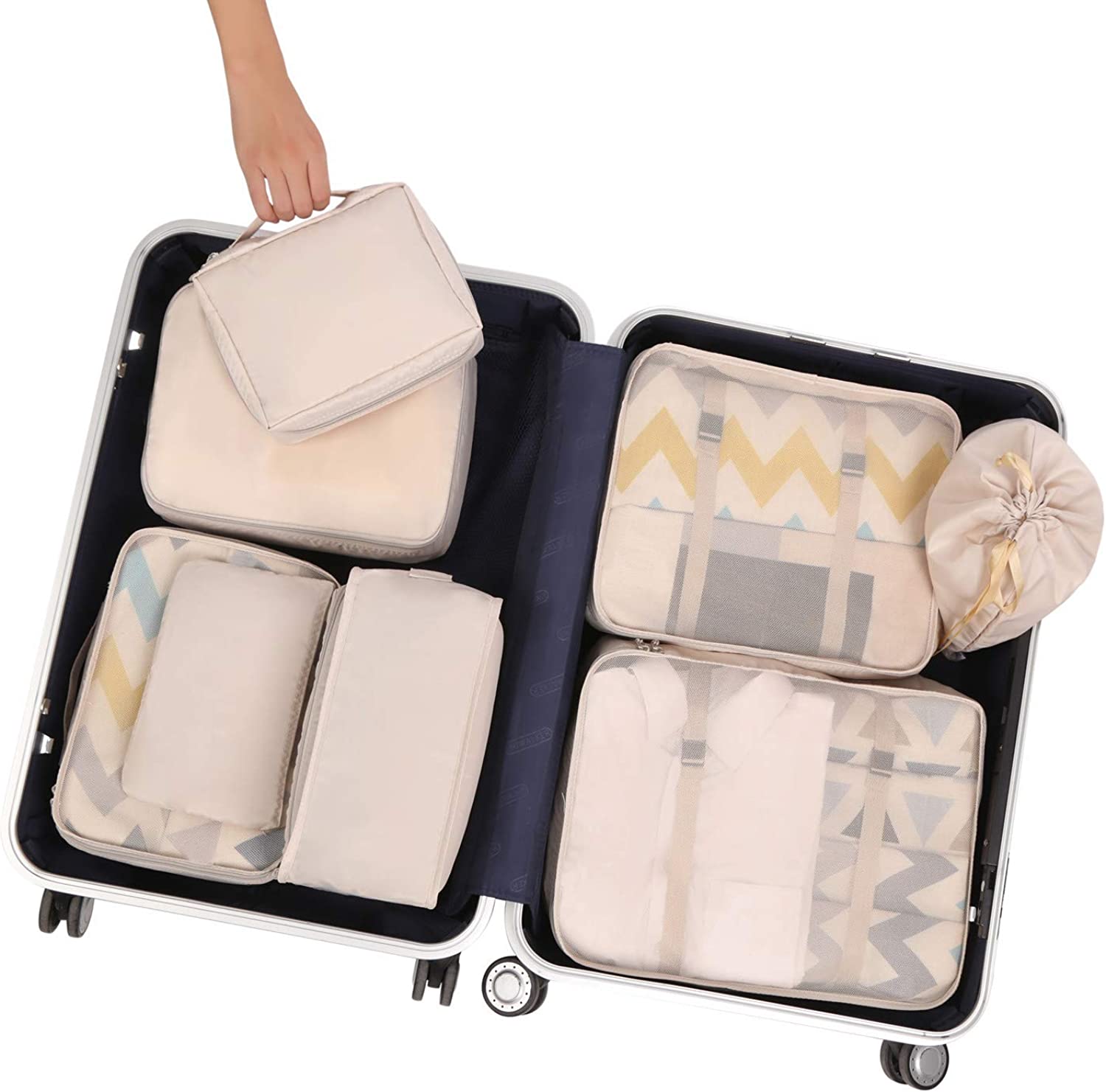 8 Set Packing Cubes by BAGAIL on Amazon - honeymoon gift ideas for newlyweds - The Wedding Club