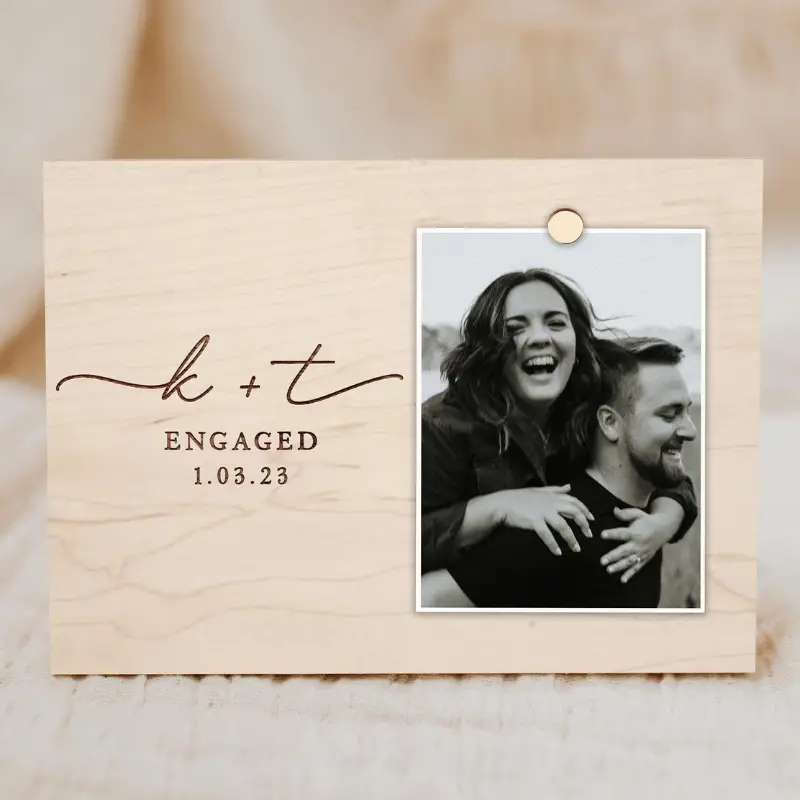21. Engagement Picture Frame by keepscollective - 27 Unique Engagement Gifts for the Couple - The Wedding Club