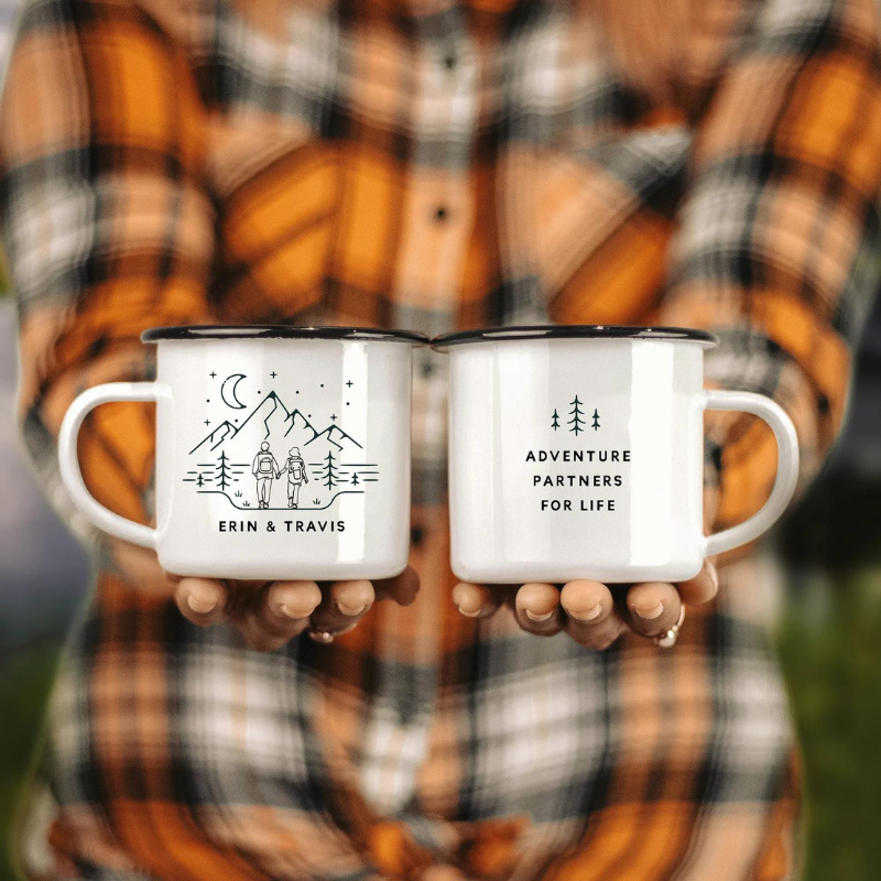 25. Personalized Couple Mug by WillowandRoseDesignC on Etsy - 27 Unique Engagement Gifts for the Couple - The Wedding Club