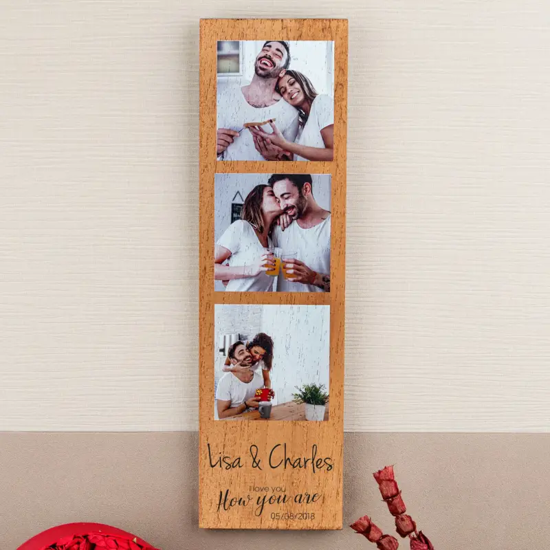 6. Personalized Photo Printed Basswood by DSGiftStudio on Etsy - 27 Unique Engagement Gifts for the Couple - The Wedding Club