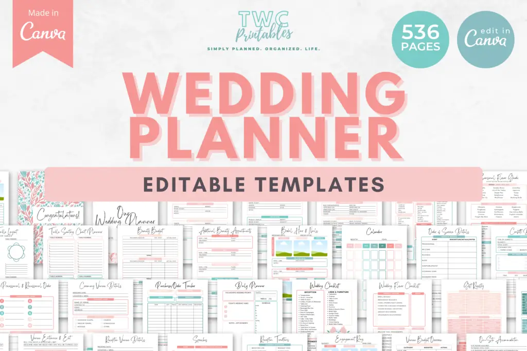 Wedding Planner Templates - The Wedding Club X TWCprintables