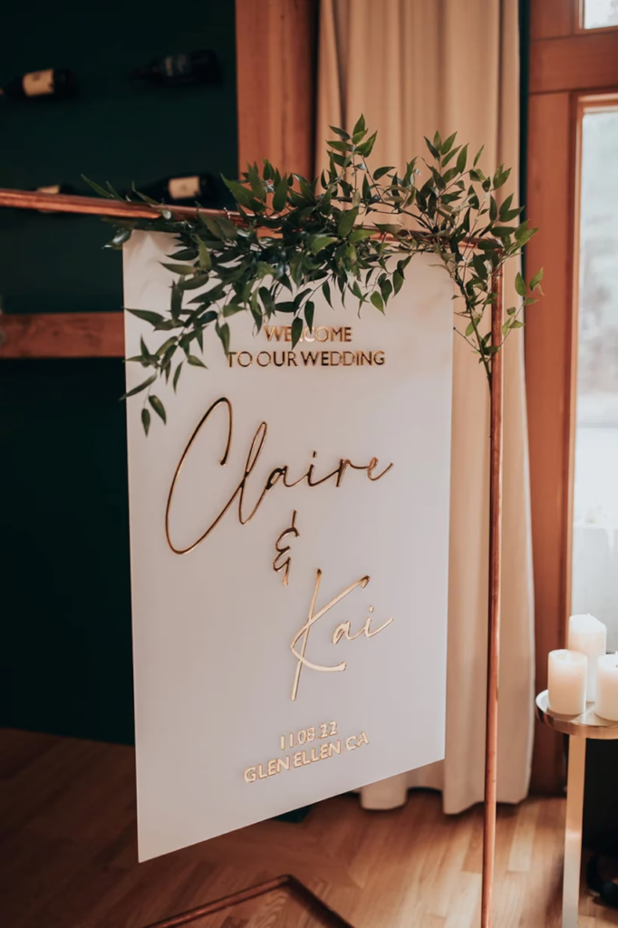3D Custom Acrylic Wedding Welcome Sign by AcrylicGlow on Etsy - Acrylic Wedding Things to include on your Big Day - The Wedding Club