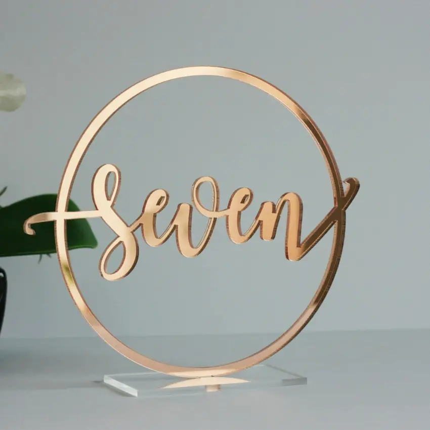 Gold Mirror Acrylic Table Numbers by CakeToppersForYou on Etsy - Acrylic Wedding Things to include on your Big Day - The Wedding Club