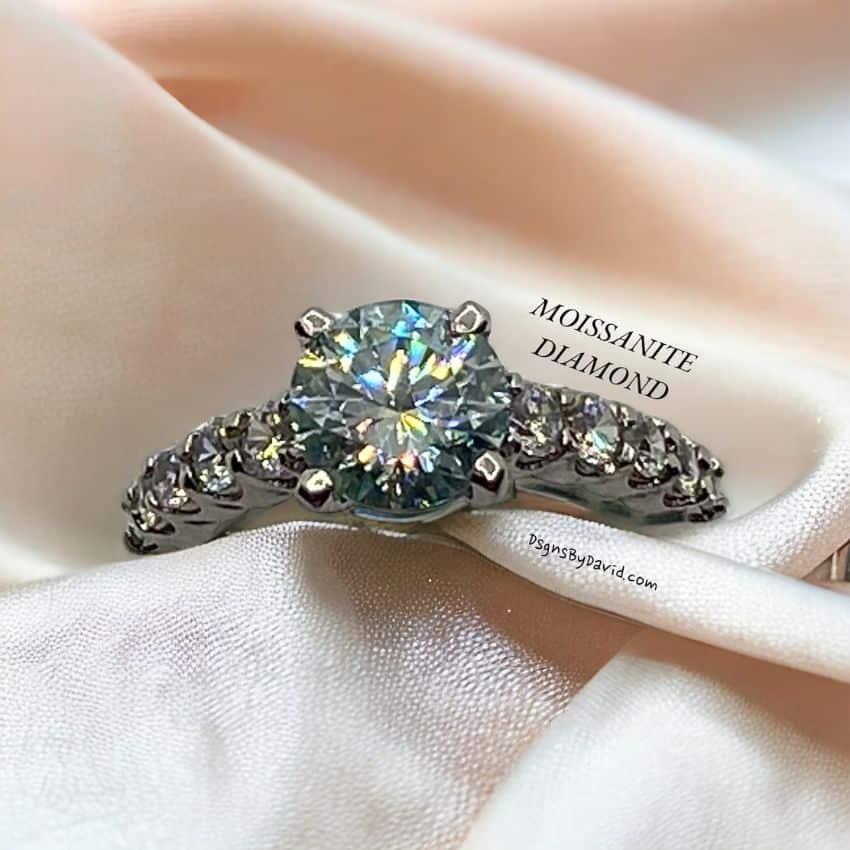 FORMAL MOISSANITE DIAMOND by DsgnsByDavid on Etsy - 23 Best Quality Moissanite Engagement Rings on Etsy - The Wedding Club