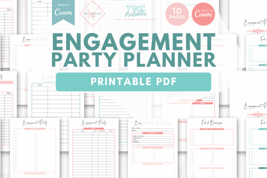 Engagement Party Planner - The Wedding Club X TWCprintables