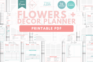 Flowers + Decor Planner - The Wedding Club X TWCprintables