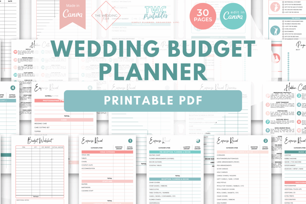 Wedding Budget Planner - The Wedding Club X TWCprintables