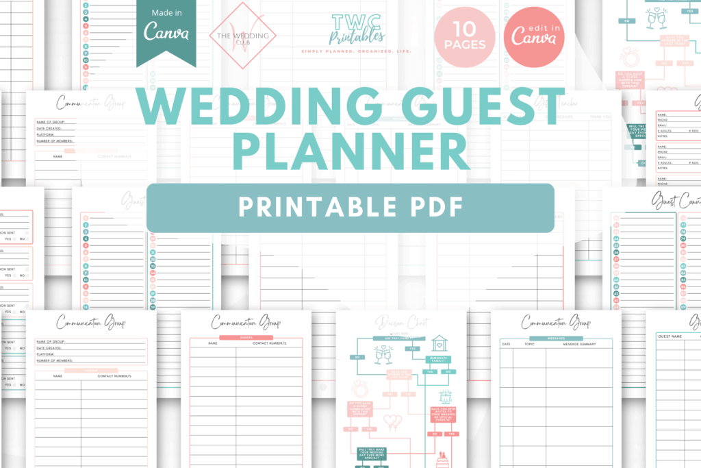 Wedding Guest Planner - The Wedding Club X TWCprintables