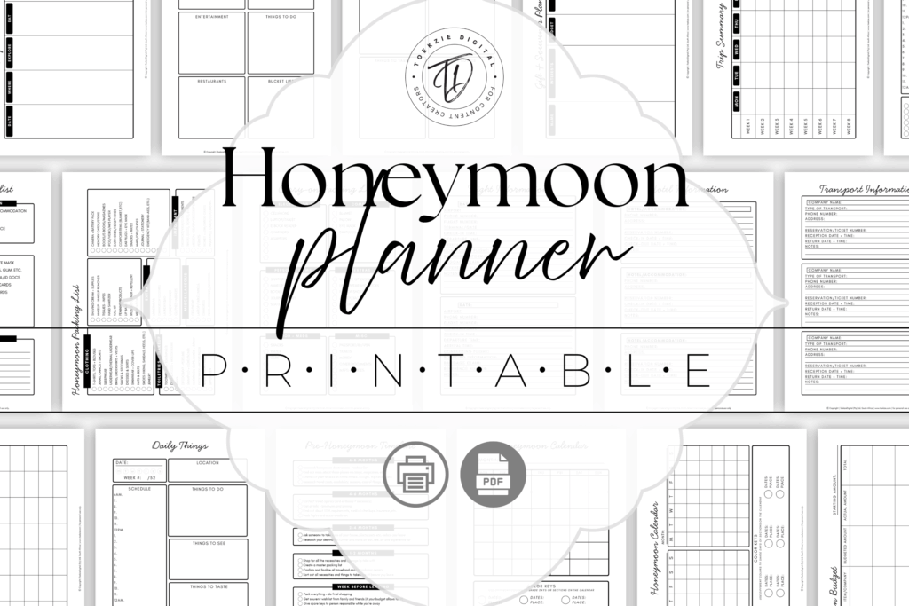 Printable Honeymoon Planner PDF