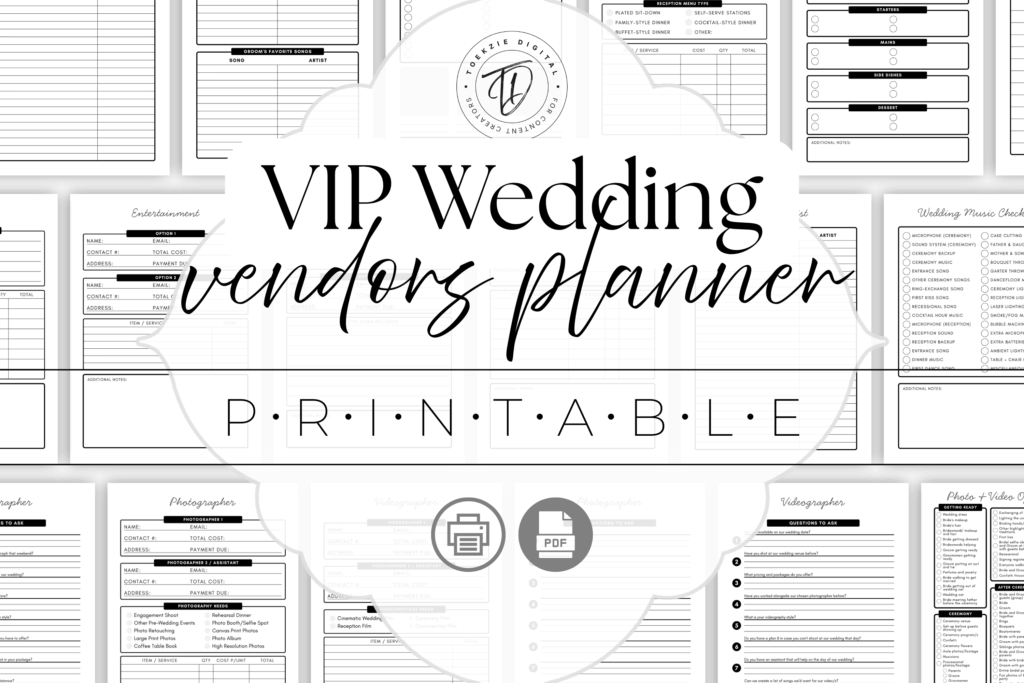 VIP Wedding Vendors planner