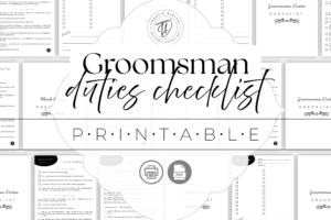 Printable Groomsman Duties Checklist