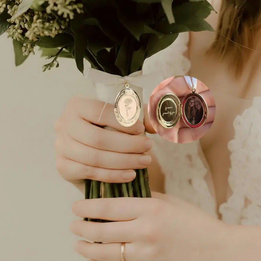 Bridal Bouquet Locket Charm by HoiauCraft on Etsy - 25 Wedding Morning Gifts Bride - The Wedding Club