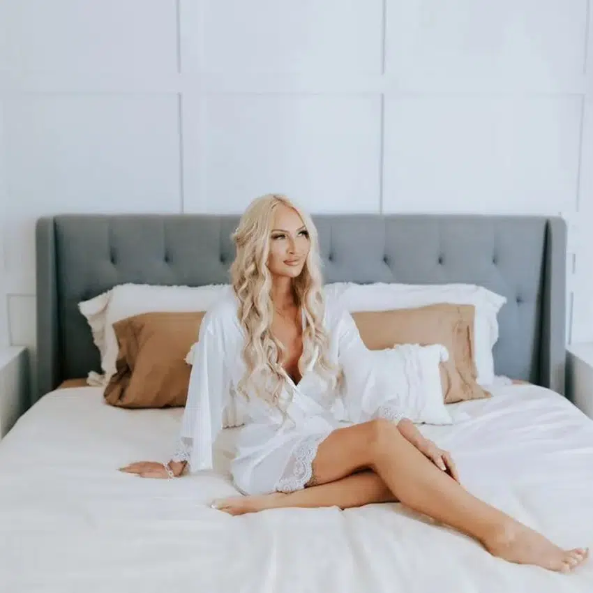 Bridal Robe by LLDgiftsByLaurenLash on Etsy - 25 Wedding Morning Gifts Bride - The Wedding Club