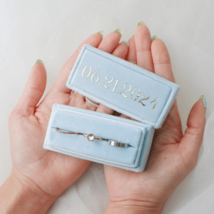 Custom Velvet Ring Box by MadeInRose on Etsy - 25 Wedding Morning Gifts Bride - The Wedding Club