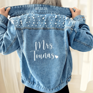 Embroidered Bride Denim Jacket by ChangSweatshirt on Etsy - 25 Wedding Morning Gifts Bride - The Wedding Club