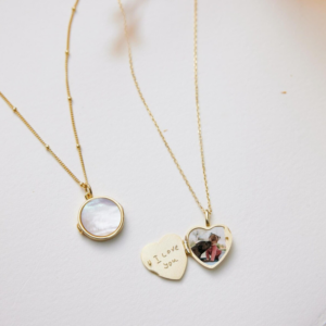 Mother of Pearl Locket by BohoEcoPhilia on Etsy - 25 Wedding Morning Gifts Bride - The Wedding Club