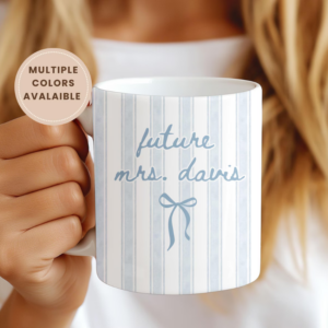Personalized Future Mrs. Mug by HomestryDesigns on Etsy - 25 Wedding Morning Gifts Bride - The Wedding Club