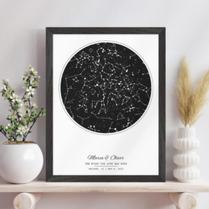 Personalized Star Map by OurLoveWasBorn on Etsy - 25 Wedding Morning Gifts Bride - The Wedding Club