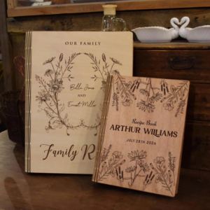 Personalized Wooden Recipe Book by AureaNarrative on Etsy - 25 Wedding Morning Gifts Bride - The Wedding Club